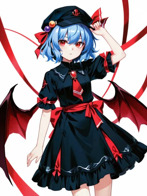 アニメデザイン、1人の女性、レミリア・スカーレット(東方)