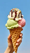 アイスクリーム3段重ね