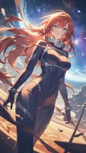光りの空間に佇む少女