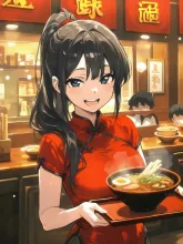 中華料理店でアルバイト4 — ラーメンイラストのAIイラスト|SUPPART