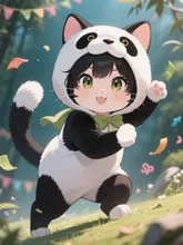 猫？パンダ？人間？　で、ボツ — パンダイラストのAIイラスト｜SUPPART