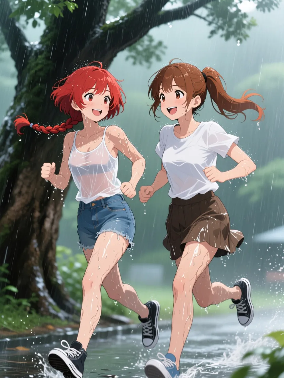 双子と夕立