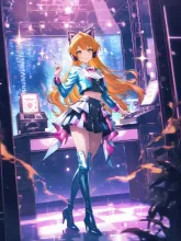 クラブの夜のDJ·ネオン輝くDJブース の投稿作品