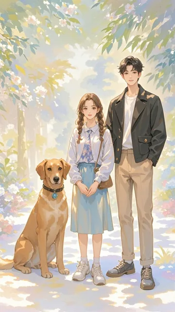 a girl and a boyfriend with…