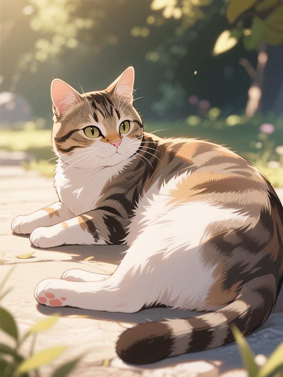 ひなたぼっこをするねこ — neko(⁠｡⁠･⁠ω⁠･⁠｡⁠)⁠ﾉ⁠さんのAIイラスト