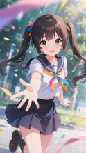 転校生　リボン付き制服