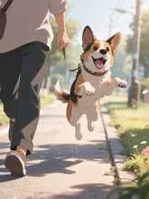 犬と朝の散歩·チャレンジ の投稿作品