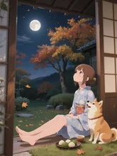 柴犬とタヌキ♪(๑´ㅂ`๑)*.+゜