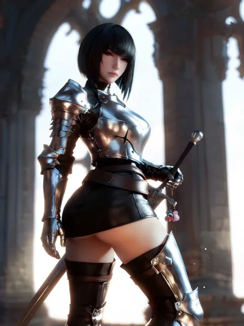 軽装の女騎士
