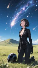 Shower of shooting stars in the sky — The Edge80さんのAIイラスト
