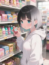 駄菓子屋の結衣。