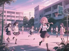 校庭いっぱいの鬼ごっこ