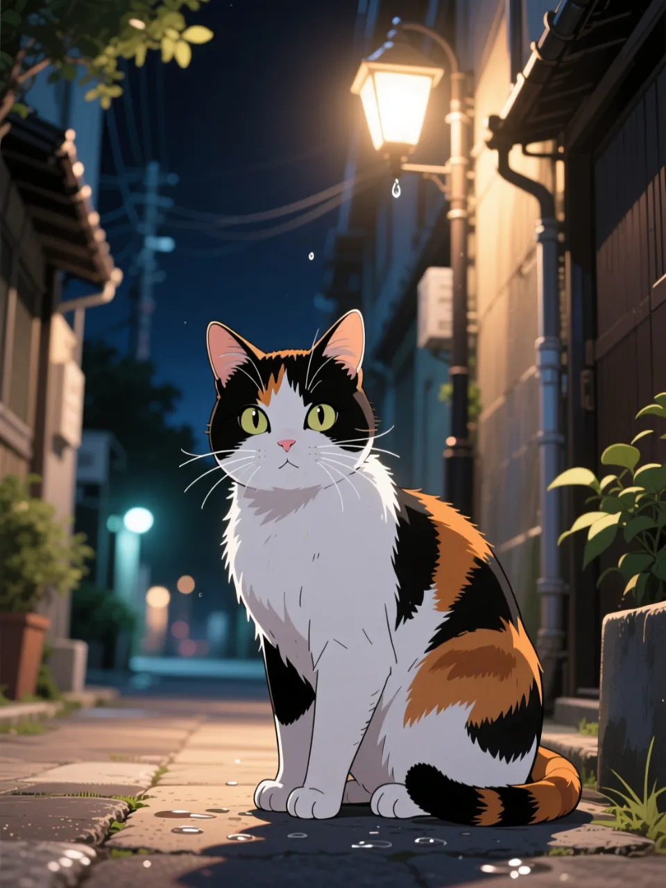 路地裏をパトロールにゃん🐱