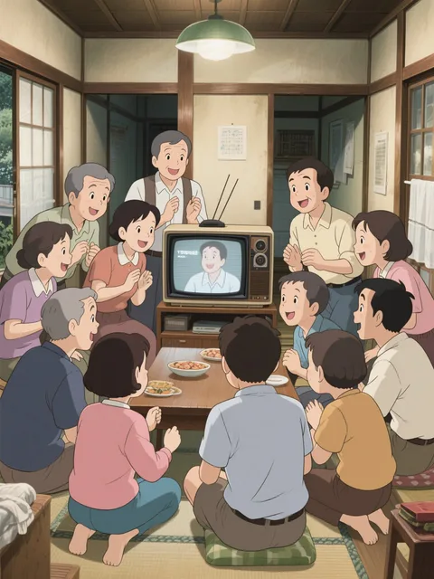 テレビがあったのはうちだけでね、皆が観に来たのよ