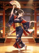 舞台で舞う