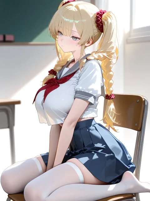 ママに三つ編みしてもらった♡♡