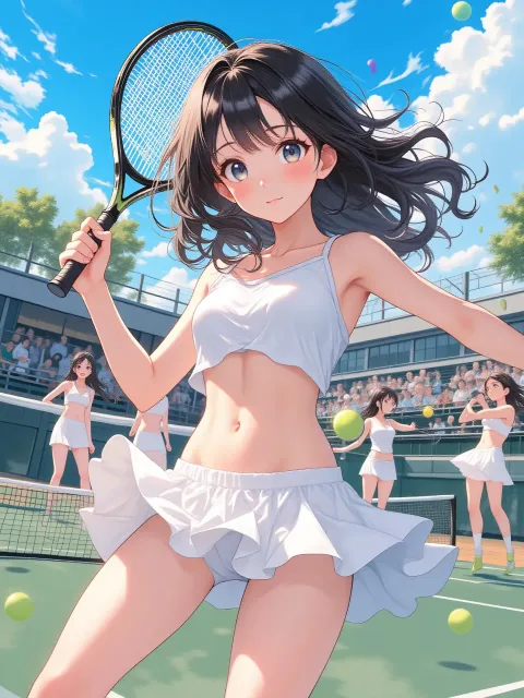 many tennis girls on the… - 文化祭 vs 体育祭