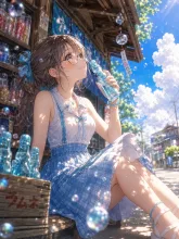 ソーダ色の菜摘。