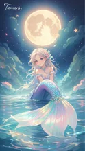 画像生成チャレンジ·夜空と人魚 の投稿作品