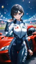 女性レーサー① — もっさんさんのAIイラスト