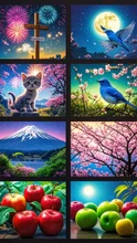 青い鳥のルリビタキと子猫