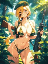 凛々しいミリタリーガール·凛と構える、戦場の華 の投稿作品