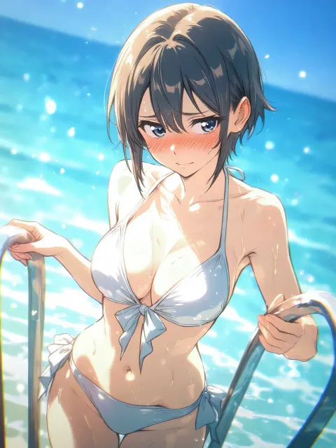 早く泳いできな