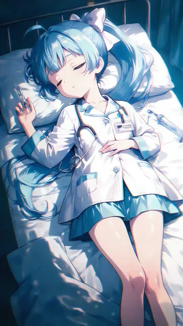結局寝た水色ちゃん