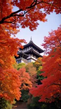 紅葉豊かな清水寺(京都) — たまちゃんさんのAIイラスト