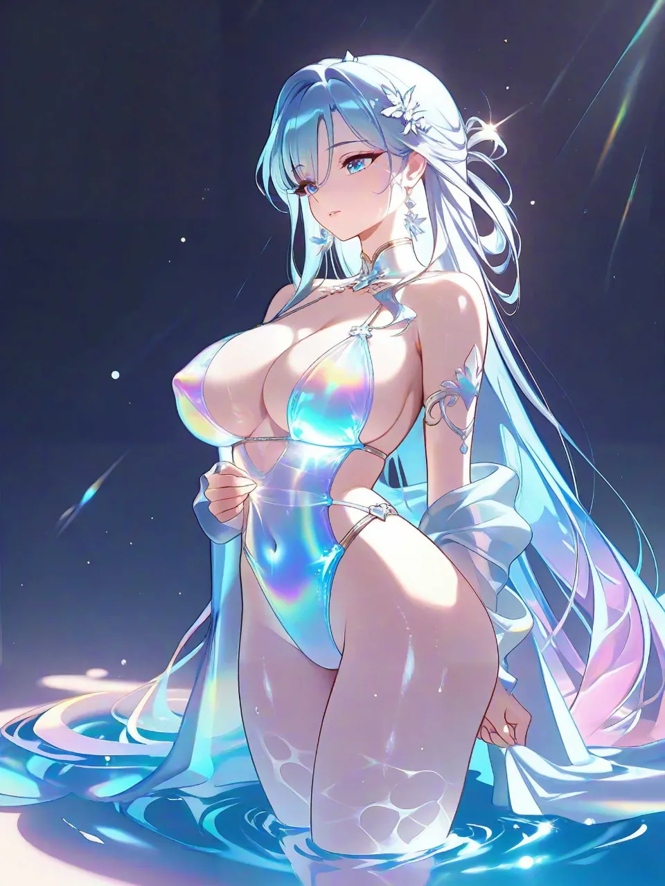 水着を着る