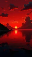 海辺の夕暮れ