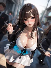 街で見かけると嬉しいコーデ — 555-llさんのAIイラスト