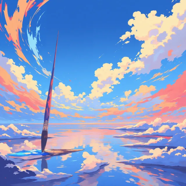 違うよ、空を描いてるんだAIくん