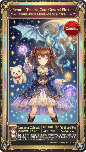 すごく可愛く美しい美少女と幻想的な相棒モンスター