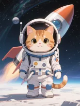 宇宙飛行士さんだにゃん🐱 — 宇宙イラストのAIイラスト|SUPPART