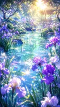 水面に咲く銀河