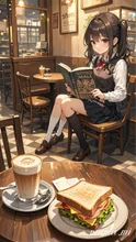 レトロな喫茶店で静かに読者