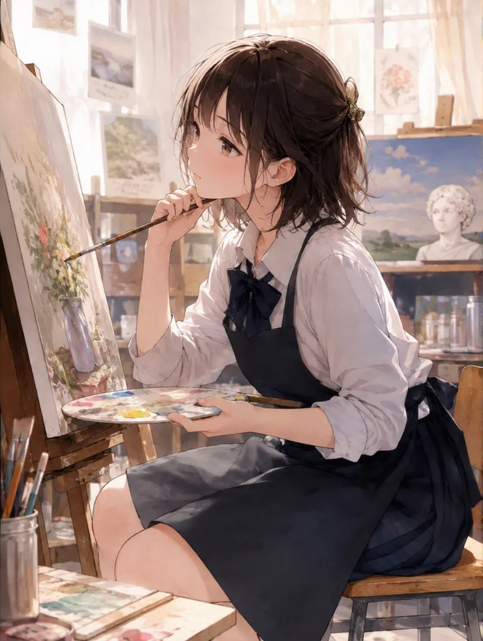 美術部の遥香。