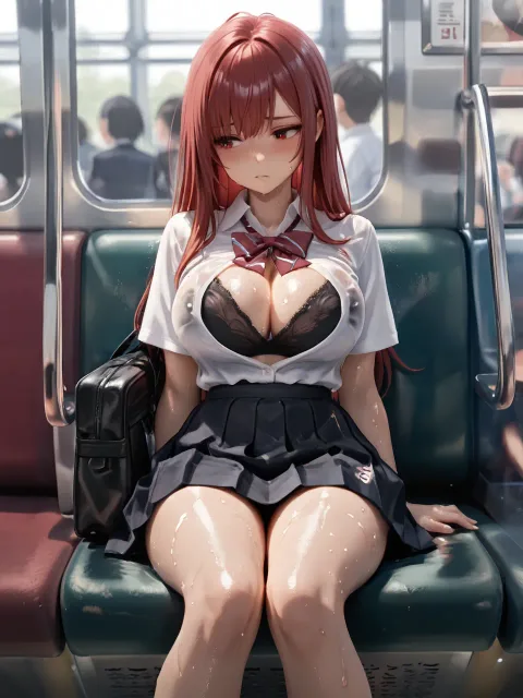 走って電車に乗ったら、ワイシャツのボタン飛んじゃった💦