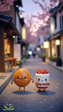 饅頭郎とショートちゃんのデート風景