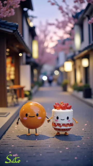 饅頭郎とショートちゃんのデート風景