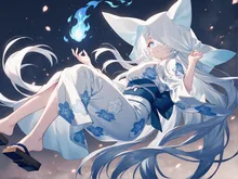 青い炎と幽霊娘