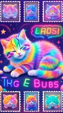 虹色子猫、LINEスタンプごっこ