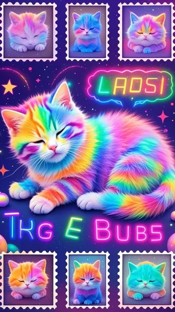 虹色子猫、LINEスタンプごっこ