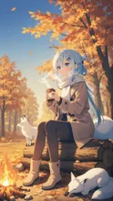 画像生成チャレンジ·焚き火とココア の投稿作品