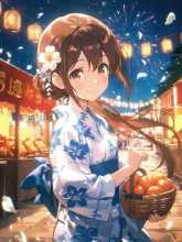 浴衣でほおずき市·夏のほおずき市 の投稿作品