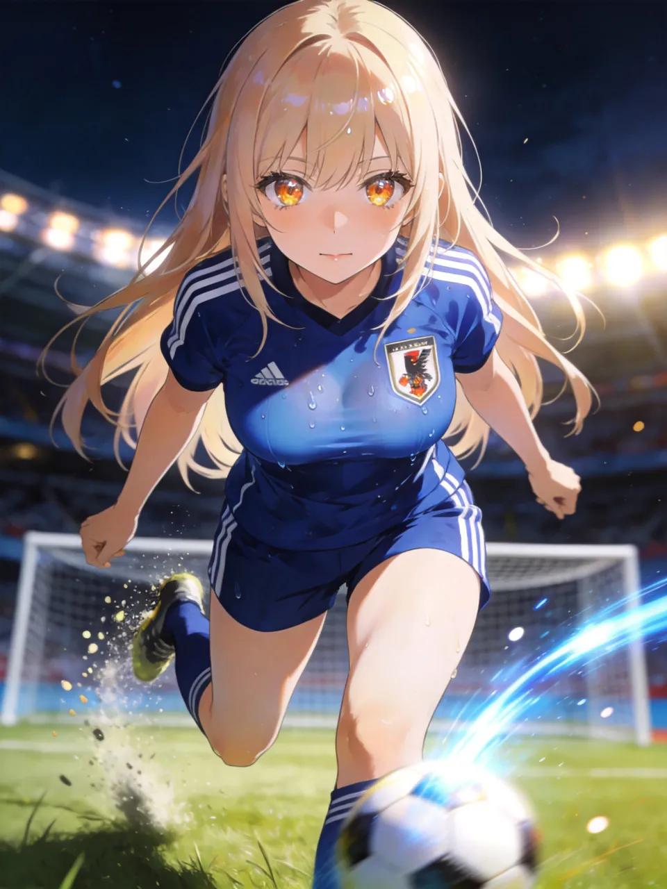 サッカーの陽子。