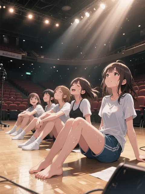 A group of beautiful young… - ライブ前夜の武道館