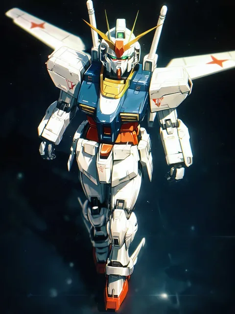 国際線の飛行機 ガンダムっぽい - 画像生成チャレンジ