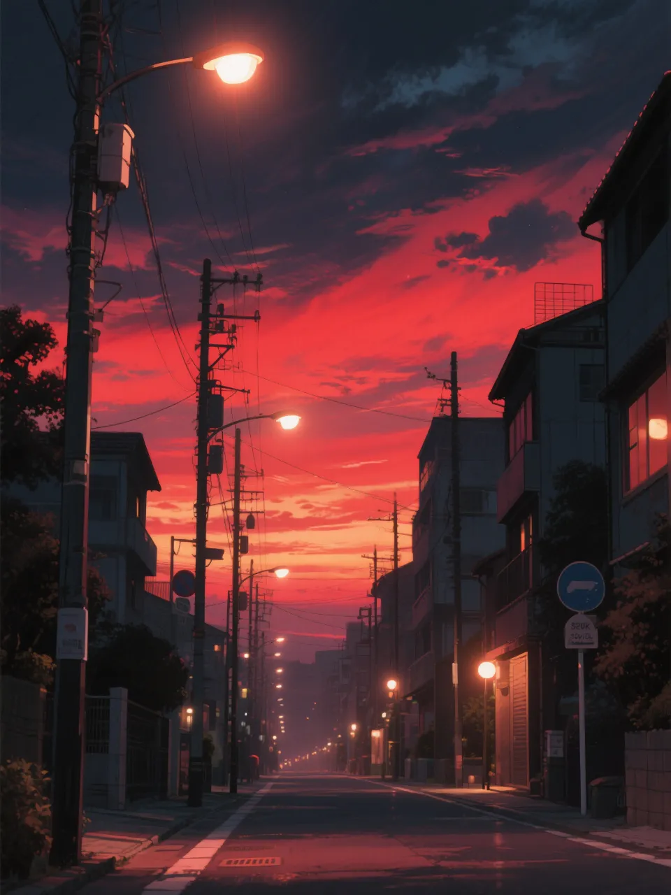 夕闇迫る空